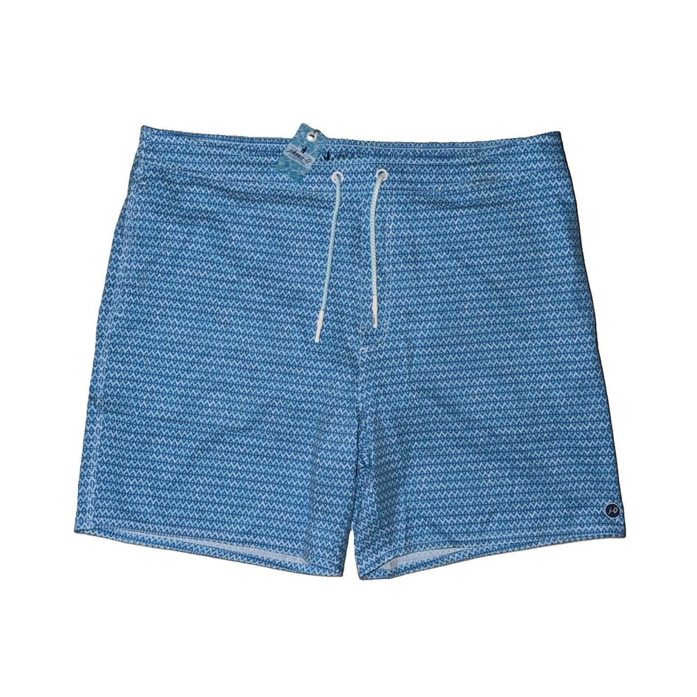 NWT Johnnie-O Malta 7” Swim Trunks Men’s XXL 2XL Maliblu Blue Geometric $89